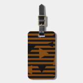 黒とタンパーソナライズされた ラゲッジタグ (正面縦)