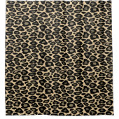 黒とタンヒョウのプリントシャワーカーテン シャワーカーテン (正面)