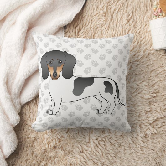 黒とタンピエバルドショートヘアダシュント&ポーズ クッション (ブランケット)