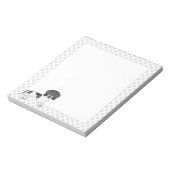 黒とタンピエバルドショートヘアダシュント&ポーズ ノートパッド (回転)