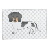 黒とタンピエバルドショートヘアダシュント&ポーズ 枕カバー (正面右)