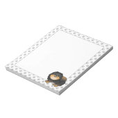 黒とタンポメラニア犬かわいい漫画の犬 ノートパッド (回転)