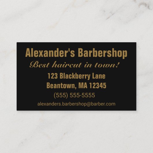 黒とタンモダン 名刺 (裏面)