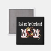 黒とタン犬の犬の母 マグネット (正面/裏面)