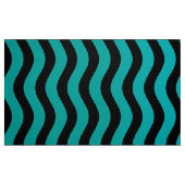 黒とターコイズの色相ストライプ ファブリック (ファットクウォーター)