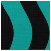 黒とターコイズの色相ストライプ ファブリック (クローズアップ)