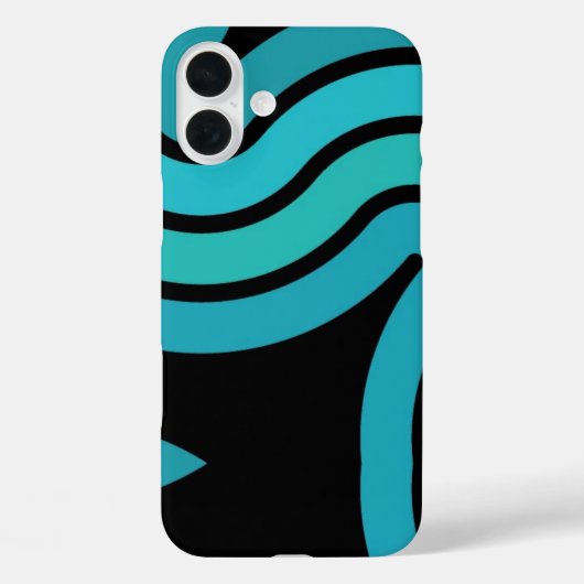 黒とターコイ Case-Mate iPhoneケース (裏面)