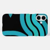 黒とターコイ Case-Mate iPhoneケース (裏面 (横))