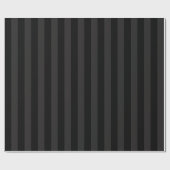 黒とチャコールのストライプ ラッピングペーパー (フラット)