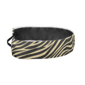 黒とトープのゼブラのストライプパターン アスレチックヘッドバンド (左)