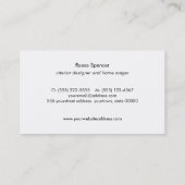 黒とトープのパターストライプのンのシックなデザイナー 名刺 (裏面)