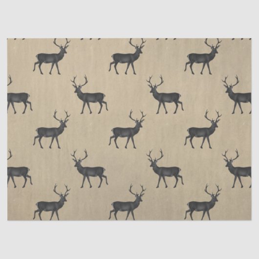 黒とトープの北欧のボロ 薄葉紙 (正面)