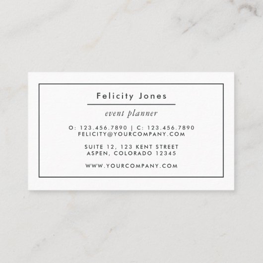 黒とネオンのブラシストローク 名刺 (裏面)