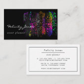 黒とネオンのブラシストローク 名刺 (正面/裏面)