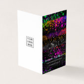 黒とネオンのブラシストローク 名刺 (外部)