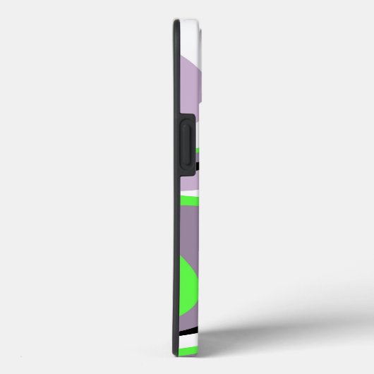 黒とネオンの緑の流体抽象芸術 Case-Mate iPhoneケース (裏面 / 右)