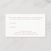 黒とバラのフェイク金ゴールドスクリプトとハート| 紹介カード (裏面)