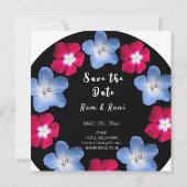 黒とバラの花 セーブザデート (裏面)