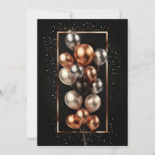 黒とバラの金ゴールドバルーン50th誕生日パーティー 招待状 (裏面)