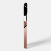 黒とバラの金ゴールド抽象芸術 |モノグラム Case-Mate iPhoneケース (裏面 / 右)