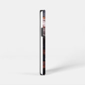 黒とバラの金ゴールド背景パーソナライズされたデザイン iPhoneケース (右側面)