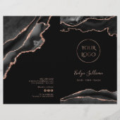 黒とバラの金ゴールドagateサービスのメニューカタログ (正面)