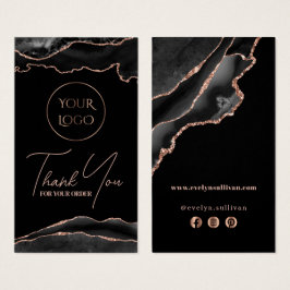 黒とバラの金ゴールドagateパッケージの挿入