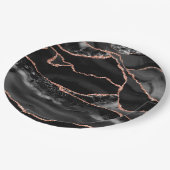 黒とバラ金ゴールドアゲイトフォーマルード ペーパープレート (アングル)