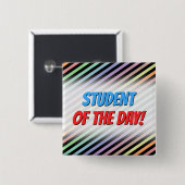 黒とパステルカラー線パターンボタン 缶バッジ (正面&裏面)