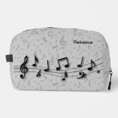 黒とパーソナライズされたグレーの音楽ノート ドップキット (正面)