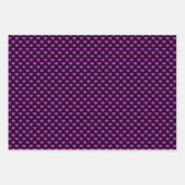 黒とピカッコいいンクの色に優れたハート  ラッピングペーパーシート (正面2)