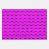 黒とピカッコいいンクの色に優れたハート  ラッピングペーパーシート (正面)