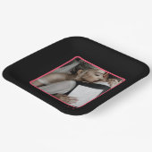 黒とピンクのカスタマイズ可能 ペーパープレート (傾斜あり)