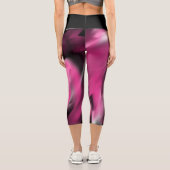 黒とピンクのグラデーション高いウェイストキャプリス カプリレギンス (裏面)
