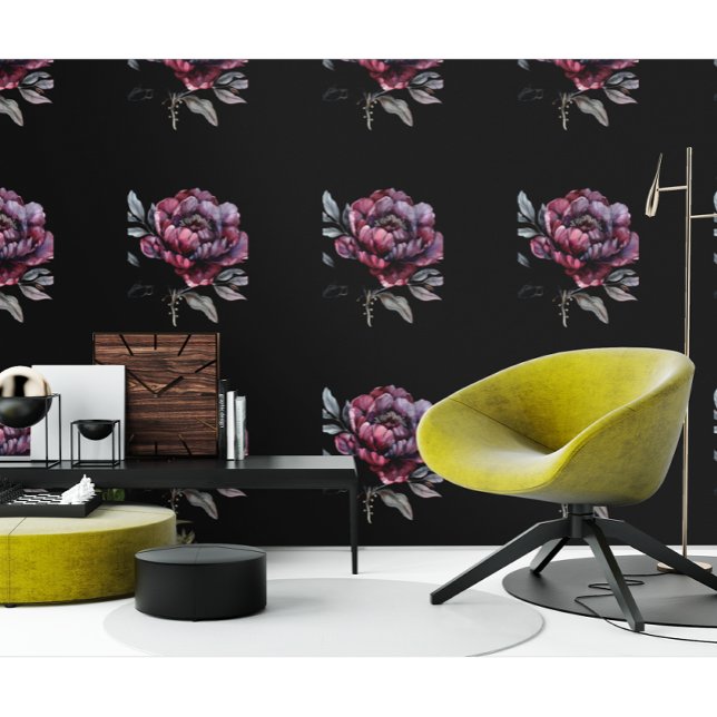 黒とピンクのゴシック色の花 壁紙 (クリエイターアップロード済み)