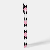 黒とピンクのシームレスパタアーガイルーン Case-Mate iPhoneケース (裏面 / 左)