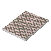 黒とピンクのジグザグ模様 ノートパッド (回転)