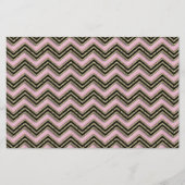 黒とピンクのジグザグ模様 便箋 (正面)