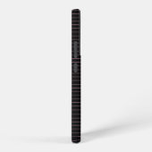 黒とピンクのストライプ SAMSUNG GALAXYケース (右側面)