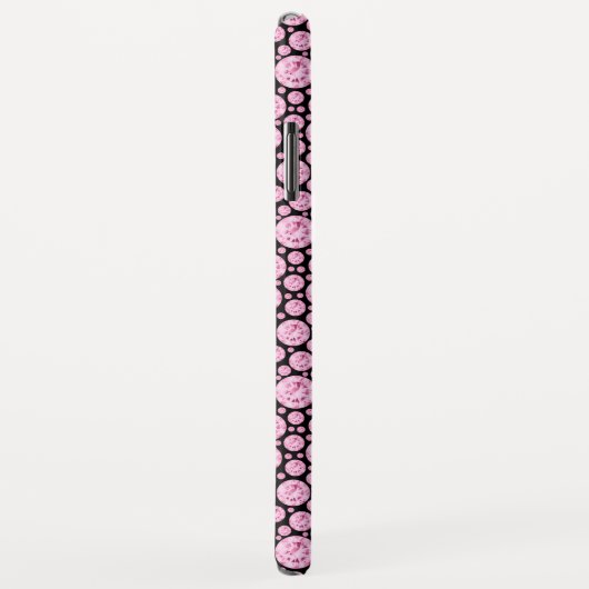 黒とピンクのダイヤモンドパきらきら光るターン Case-Mate iPhoneケース (裏面/右)