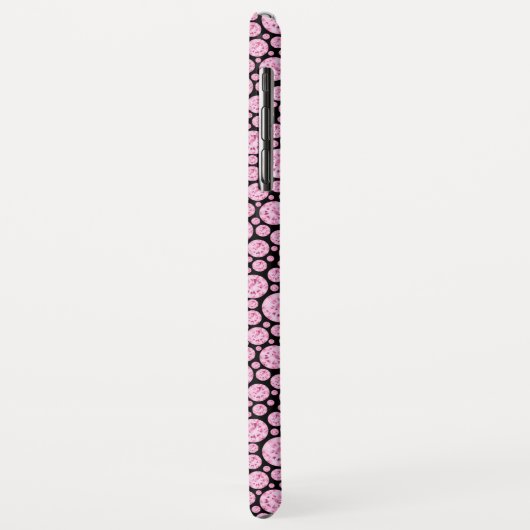 黒とピンクのダイヤモンドパきらきら光るターン Case-Mate iPhoneケース (裏面/左)