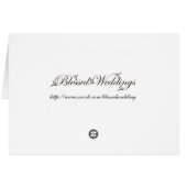 黒とピンクのダマスクの結婚式 (裏面横)