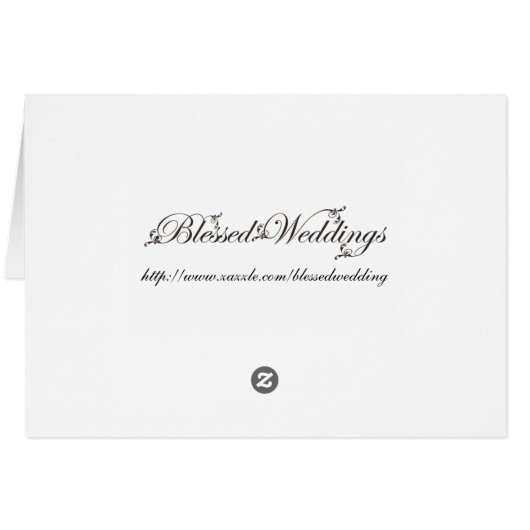 黒とピンクのダマスクの結婚式 (裏面横)