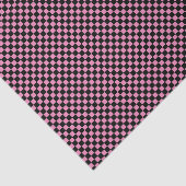 黒とピンクのチェッカーボードパターン 薄葉紙 (詳細)