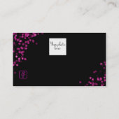 黒とピンクのデザイン 名刺 (裏面)