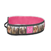 黒とピンクのトレンディー3フォトコラージュ – モノグラム アスレチックヘッドバンド (左)