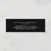 黒とピンクのドットロイヤリティパンチカード ロイヤリティカード (裏面)