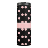 黒とピンクのドット タンブラー (裏面)