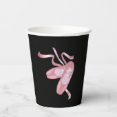 黒とピンクのバレエトーシューズダンス披露宴 紙コップ (裏面)