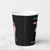 黒とピンクのバレエトーシューズダンス披露宴 紙コップ (右)